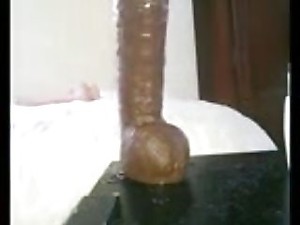 Big dildo hard squirt