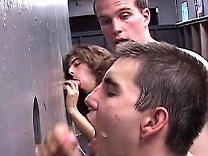 3 guys swallowing cum