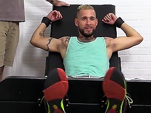 Latino Bearded Hunk Tino Gets Tied Up and Tickled - Tino L