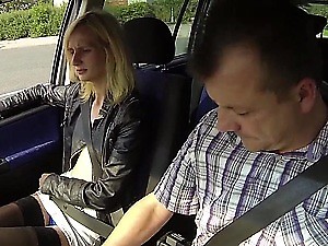 Blonde Street Whore Banged in Car