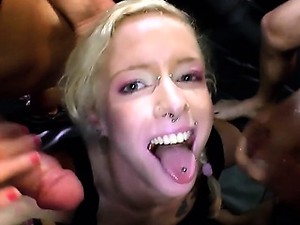 German teen bukkake faced